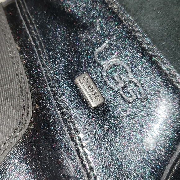 UGG S. 5 Black Leather & Blue Glitter Sides - Picture 10 of 16
